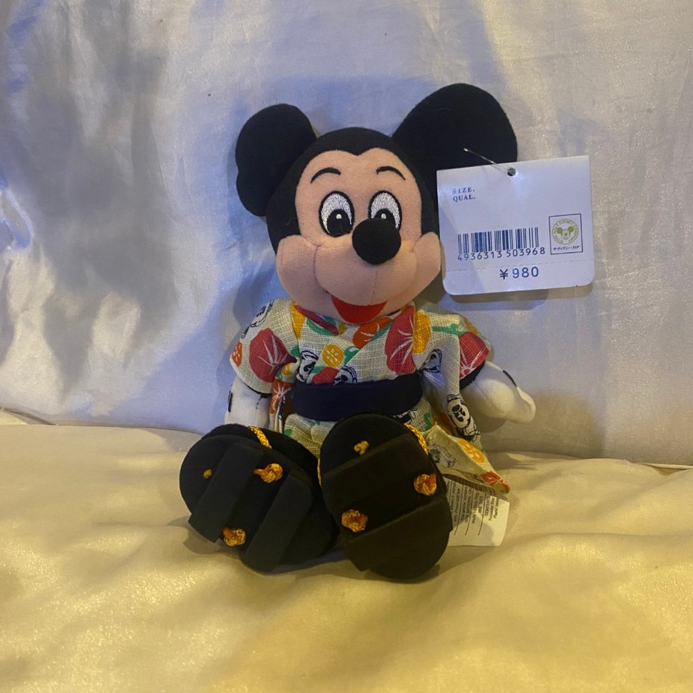 Extremely Rare Disney Bean Plush Exclusive Tokyo Disney Mickey in Kimono - MWT